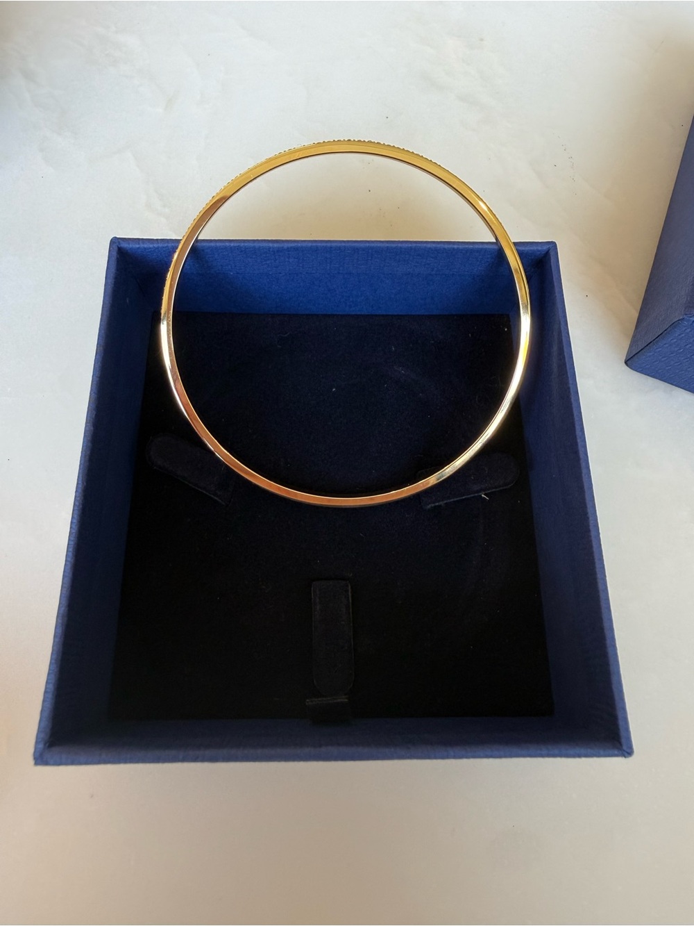 Swarovski Gold Tone Round Bangle Bracelet - Picture 4 of 6